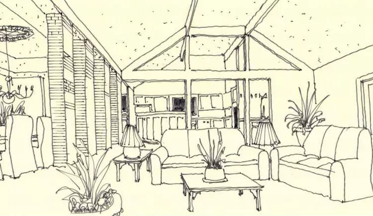 Living room and looking toward the kitchen